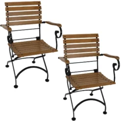 Sunnydaze Decor Sunnydaze Indoor/Outdoor Patio Or Dining Deluxe Chestnut Wooden Folding Bistro Arm Chair - Brown 15 Sunnydaze Decor Sunnydaze Indoor/Outdoor Patio Or Dining Deluxe Chestnut Wooden Folding Bistro Arm Chair - Brown -Furniture GUEST 4dda16d0 6b29 4b0c a818 753661b434cd