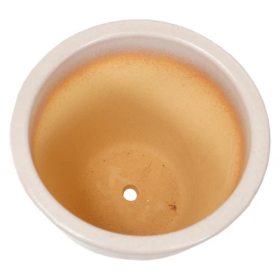 Sunnydaze Decor Sunnydaze Ocean Villa Decorative Glazed Ceramic Outdoor Planters For Greenery Or Flowers - 11.75" - Pearl - 2pc 9 Sunnydaze Decor Sunnydaze Ocean Villa Decorative Glazed Ceramic Outdoor Planters For Greenery Or Flowers - 11.75" - Pearl - 2pc - Image 7