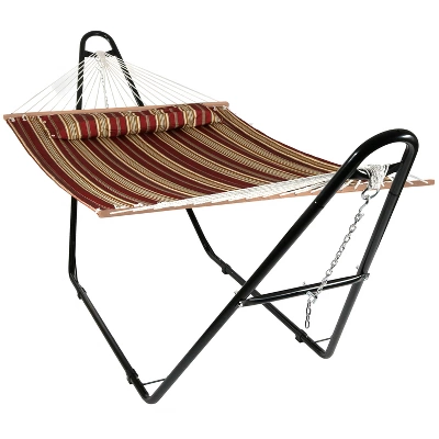 Sunnydaze Decor Sunnydaze Double Quilted Fabric Hammock With Universal Steel Stand - 450-Pound Capacity 20 Sunnydaze Decor Sunnydaze Double Quilted Fabric Hammock With Universal Steel Stand - 450-Pound Capacity - Image 18
