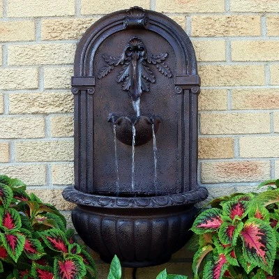 Sunnydaze Decor Sunnydaze 27"H Electric Polystone Florence Outdoor Wall-Mount Water Fountain 3 Sunnydaze Decor Sunnydaze 27"H Electric Polystone Florence Outdoor Wall-Mount Water Fountain
