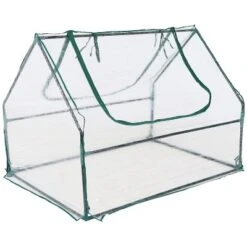 Sunnydaze Decor Sunnydaze Mini Greenhouse With 2 Zippered Side Doors - Clear -Furniture GUEST 4fab0722 99c9 4cbb bf0b d0aa0b10db34