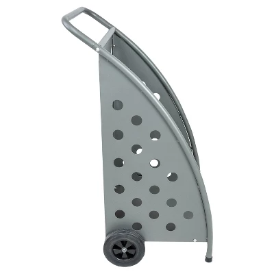 Sunnydaze Decor Sunnydaze Powder-Coated Steel Log Cart - 34" H - Gray 4 Sunnydaze Decor Sunnydaze Powder-Coated Steel Log Cart - 34" H - Gray - Image 2