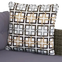 Sunnydaze Decor Sunnydaze Outdoor Longford Patio Sectional Sofa Conversation Set With Cushions And Table - 3pc -Furniture GUEST 50b99c3b bc77 4161 bd14 f656a49e5490