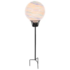 Sunnydaze Decor Sunnydaze Outdoor In-Ground Steel Gazing Globe Stand - 24" - Black -Furniture GUEST 50cf6a86 e439 4da0 bf40 3362a1e3917f