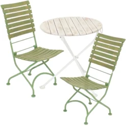 Sunnydaze Decor Sunnydaze Indoor/Outdoor Shabby Chic Cafe Chestnut Wood Folding Bistro Table And Chairs - 3pc 19 Sunnydaze Decor Sunnydaze Indoor/Outdoor Shabby Chic Cafe Chestnut Wood Folding Bistro Table And Chairs - 3pc -Furniture GUEST 52e51c3b 9629 4448 98b0 e1a917b809ca
