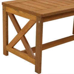 Sunnydaze Decor Sunnydaze Outdoor Meranti Wood With Teak Oil Finish Rectangular Wooden Patio Coffee Table - 35" - Brown -Furniture GUEST 53baaea6 90ba 4cb0 a74a 29516931ce4e