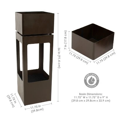 Sunnydaze Decor Sunnydaze 36" H Serene Showers Zinc Outdoor Water Fountain With Warm White LED Lights 5 Sunnydaze Decor Sunnydaze 36" H Serene Showers Zinc Outdoor Water Fountain With Warm White LED Lights - Image 3