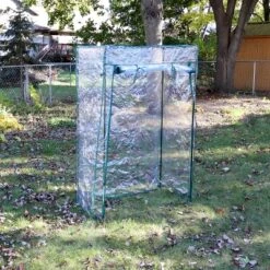 Sunnydaze Decor Sunnydaze Outdoor Deluxe Portable Large Potted Plant And Starter Tomato Plant Greenhouse With Roll-Up Door - Clear