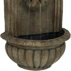 Sunnydaze Decor Sunnydaze 27"H Solar-Powered Polystone Florence Outdoor Wall-Mount Water Fountain -Furniture GUEST 55b3b3d8 d51d 4145 90e5 fb577971c953
