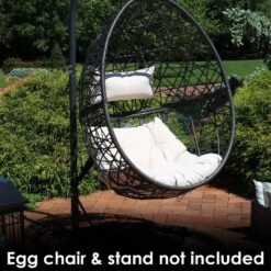 Sunnydaze Decor Sunnydaze Outdoor Replacement Caroline Hanging Egg Chair Cushion And Headrest Pillow Set - 2pc -Furniture GUEST 577380e4 2e31 4975 9075 a89e3a073cf5