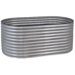Sunnydaze Decor Sunnydaze Large Oval Steel Raised Garden Bed - Stand-Up Height - 79" W X 32" H -Furniture GUEST 5799a199 fbaf 4bda 9261 9bbf2f90b6ff