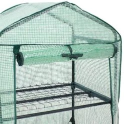 Sunnydaze Decor Sunnydaze Outdoor Portable Growing Rack 2-Tier Greenhouse With Roll-Up Door - 2 Shelves - Green -Furniture GUEST 57c38b27 a6d5 4ed5 b09d 718089c2ecbe