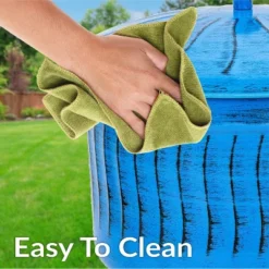 Sunnydaze Decor Sunnydaze 17.5" Outdoor Decorative Metal Garden Hose Holder With Lid - Blue Patina -Furniture GUEST 5858ae14 e9f7 4307 9703 92af0147d3cc