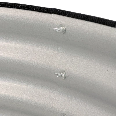 Sunnydaze Decor Sunnydaze Small, Circular Raised Garden Bed - Galvalume Steel Planter Box With Rubber Edge Trim - 17.25" H 4 Sunnydaze Decor Sunnydaze Small, Circular Raised Garden Bed - Galvalume Steel Planter Box With Rubber Edge Trim - 17.25" H - Image 2