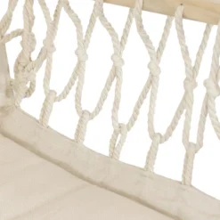 Sunnydaze Decor Sunnydaze Outdoor Printed Polycotton Fabric Hammock Chair With Armrests And Hardwood Spreader Bar - 300 Lb Capacity - Natural -Furniture GUEST 5a16b32a 76bc 41f6 9819 fac51023c806