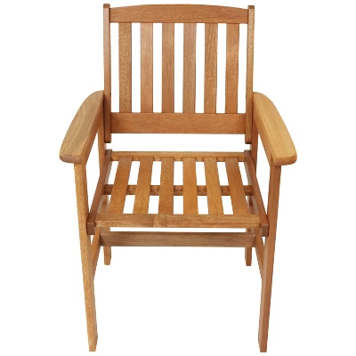 Sunnydaze Decor Sunnydaze Outdoor Meranti Wood With Teak Oil Finish Patio Table And Chairs Conversation Set - Brown - 3pc 7 Sunnydaze Decor Sunnydaze Outdoor Meranti Wood With Teak Oil Finish Patio Table And Chairs Conversation Set - Brown - 3pc - Image 5