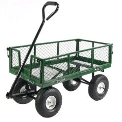 Sunnydaze Decor Sunnydaze Outdoor Lawn And Garden Heavy-Duty Durable Steel Mesh Utility Wagon Cart With Removable Sides -Furniture GUEST 5cc078c3 98d1 46f3 8d56 940f567a8541