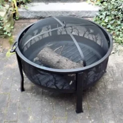 Sunnydaze Decor Sunnydaze Outdoor Camping Or Backyard Steel Pheasant Hunting Fire Pit With Spark Screen, Cover, Metal Wood Grate, And Log Poker - 30" -Furniture GUEST 5cfe415c d9a1 4ec6 b071 efef1a3db949