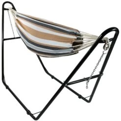 Sunnydaze Decor Sunnydaze Large Double Brazilian Hammock With Universal Stand - 450 Lb Weight Capacity -Furniture GUEST 5dff7602 a7dd 4056 a013 eab6a99d829b