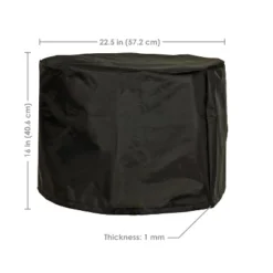 Sunnydaze Decor Sunnydaze 420D Oxford Cloth Fire Pit Cover - 22.5" Diameter X 16" H - Black
