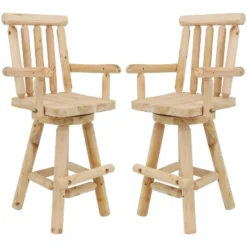 Sunnydaze Decor Sunnydaze Unfinished Fir Wood Log Cabin Style Rustic Swivel Bar Stool 22 Sunnydaze Decor Sunnydaze Unfinished Fir Wood Log Cabin Style Rustic Swivel Bar Stool -Furniture GUEST 5f1a029b c2f4 4a81 a6a4 fcfd3c567f57