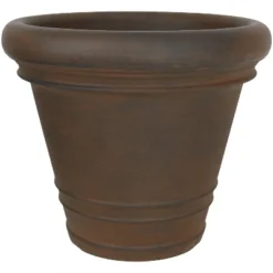 Sunnydaze Decor Sunnydaze Crozier Polyresin Outdoor/Indoor Heavy-Duty Double-Walled Fade-Resistant Flower Pot Planter - 16" Diameter - Rust -Furniture GUEST 5f4b972f 1ec9 422b 8216 f9ebe7cea333