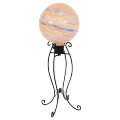 Sunnydaze Decor Sunnydaze Outdoor Graceful Curved Steel Gazing Globe Stand - 18.25" - Black -Furniture GUEST 5f6e00f9 2f61 4992 b908 161b61f479f0