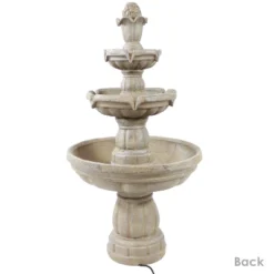 Sunnydaze Decor Sunnydaze 48"H Electric Fiberglass 3-Tier Outdoor Water Fountain -Furniture GUEST 5fcb25bf bbd1 4168 bf72 b350711bf966