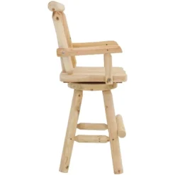 Sunnydaze Decor Sunnydaze Unfinished Fir Wood Log Cabin Style Rustic Swivel Bar Stool 19 Sunnydaze Decor Sunnydaze Unfinished Fir Wood Log Cabin Style Rustic Swivel Bar Stool -Furniture GUEST 601d01d0 f823 415d b957 7e3c1237ccce