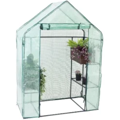 Sunnydaze Decor Sunnydaze Outdoor Portable Tiered Growing Rack Deluxe Walk-In Greenhouse With Roll-Up Door - 4 Shelves - Green 17 Sunnydaze Decor Sunnydaze Outdoor Portable Tiered Growing Rack Deluxe Walk-In Greenhouse With Roll-Up Door - 4 Shelves - Green -Furniture GUEST 60bb5026 3be0 4e27 b9a8 474e0d957a0f