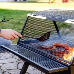 Sunnydaze Decor Sunnydaze Steel Grilling Fire Pit With Mesh Spark Screen And Protective PVC Cover - Black - 36." W X 32.5" D X 23.75" H -Furniture GUEST 60fa5414 76bd 4305 ba5d 2ad4c66dd4d6