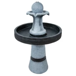 Sunnydaze Decor Sunnydaze 29.5" H Contemporary 2-Tone Outdoor Water Fountain With Light -Furniture GUEST 624d87fb 14bb 437f b9c6 e1f3ff39aeba
