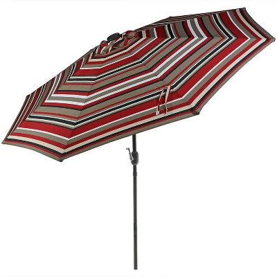 Sunnydaze Decor Sunnydaze Outdoor Aluminum Patio Umbrella With Solar LED Lights, Tilt, And Crank - 9' 19 Sunnydaze Decor Sunnydaze Outdoor Aluminum Patio Umbrella With Solar LED Lights, Tilt, And Crank - 9' - Image 17