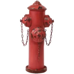 Sunnydaze Decor Sunnydaze Metal Fire Hydrant Outdoor Garden Statue Decor With Red Finish - 21" -Furniture GUEST 63df9982 536f 4d21 98a9 245e1707e31f