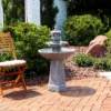 Sunnydaze Decor Sunnydaze 40"H Electric Polyresin 2-Tiered Pagoda Outdoor Water Fountain With LED Light -Furniture GUEST 6423c088 19ff 410f 832e 44035011568f