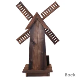 Sunnydaze Decor Sunnydaze Outdoor Wooden Dutch-Inspired Rustic Windmill Lawn And Garden Yard Decorative Statue - 34" -Furniture GUEST 6428aebf 13b2 4b98 ba0f 5d22e09190b4