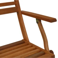 Sunnydaze Decor Sunnydaze Meranti Wood With Teak Oil Finish Wooden Folding Patio Lawn Slatted Arm Chairs Set - Brown - 2pk -Furniture GUEST 647509c1 198b 48f3 a028 1e8825229205 1