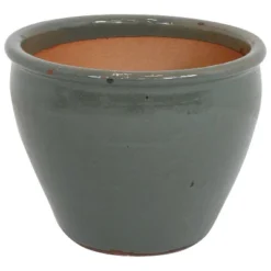 Sunnydaze Decor Sunnydaze Chalet Outdoor/Indoor High-Fired Glazed UV- And Frost-Resistant Ceramic Planter With Drainage Holes - 15" Diameter -Furniture GUEST 649202b8 29f6 455d a428 0125b0bb22a9