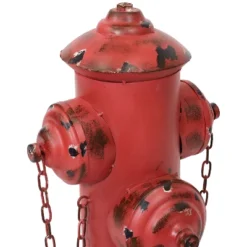 Sunnydaze Decor Sunnydaze Metal Fire Hydrant Outdoor Garden Statue Decor With Red Finish - 21" -Furniture GUEST 64f737e0 e534 4121 af18 e5e9273ba774