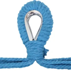 Sunnydaze Decor Sunnydaze Hanging Rope Hammock Chair Swing With Collapsible Bar For Backyard And Patio - 265 Lb Weight Capacity - Ocean Breeze -Furniture GUEST 65ae522b b8cd 40ab 8b81 0c8f2e97722f