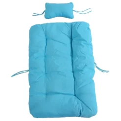 Sunnydaze Decor Sunnydaze Indoor/Outdoor Polyester Replacement Julia Hanging Egg Chair Cushion With Headrest - Blue - 2pc 13 Sunnydaze Decor Sunnydaze Indoor/Outdoor Polyester Replacement Julia Hanging Egg Chair Cushion With Headrest - Blue - 2pc -Furniture GUEST 6651cf6b 423f 43cf 938a 8676acb16fb9