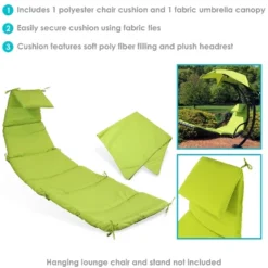 Sunnydaze Decor Sunnydaze Replacement Cushion And Umbrella Fabric For Outdoor Hanging Lounge Chair