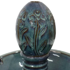 Sunnydaze Decor Sunnydaze 38"H Electric Ceramic 2-Tier Outdoor Water Feature With LED Lights, Green -Furniture GUEST 676203a0 5103 45a4 b8c9 04e12c0d1407