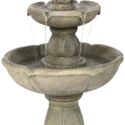 Sunnydaze Decor Sunnydaze 35"H Electric Fiberglass 3-Tier Birds' Delight Outdoor Bird Bath Water Fountain -Furniture GUEST 680d14bc 8bf5 4e0c a899 784e6ce110de