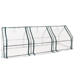 Sunnydaze Decor Sunnydaze Outdoor Portable Slanted Top Plant Shelter Mini Cloche Greenhouse With Zipper Doors - 36" - Clear 16 Sunnydaze Decor Sunnydaze Outdoor Portable Slanted Top Plant Shelter Mini Cloche Greenhouse With Zipper Doors - 36" - Clear -Furniture GUEST 69d9a0f1 7d37 428e b923 f5e22673f726