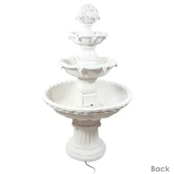 Sunnydaze Decor Sunnydaze 52"H Electric Fiberglass 4-Tier Fruit Top Outdoor Water Fountain, White Finish 11 Sunnydaze Decor Sunnydaze 52"H Electric Fiberglass 4-Tier Fruit Top Outdoor Water Fountain, White Finish -Furniture GUEST 6a97dcae 3e04 4946 aaf4 55553a23eb68