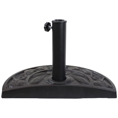 Sunnydaze Decor Sunnydaze Round Half Outdoor/Patio Umbrella - Floral Resin - 19" - Black 6 Sunnydaze Decor Sunnydaze Round Half Outdoor/Patio Umbrella - Floral Resin - 19" - Black - Image 4