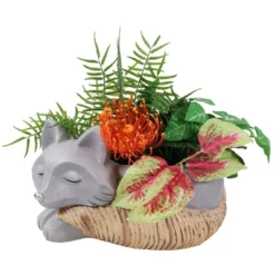 Sunnydaze Decor Sunnydaze Finley The Fox Planter Statue - Indoor/Indoor Decorative Figurine - 12" -Furniture GUEST 6bca832b 11d9 4656 bbea e23d87f74888