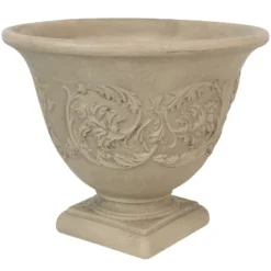 Sunnydaze Decor Sunnydaze Indoor/Outdoor Patio, Garden, Or Porch Weather-Resistant Double-Walled Darcy Flower Pot Planter - 16" - Beige -Furniture GUEST 6c667984 749c 42c5 a444 72ce27e8d82e