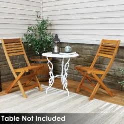 Sunnydaze Decor Sunnydaze Outdoor Meranti Wood With Teak Oil Finish Wooden Folding Patio Bistro Chairs Set - Brown - 2pk 19 Sunnydaze Decor Sunnydaze Outdoor Meranti Wood With Teak Oil Finish Wooden Folding Patio Bistro Chairs Set - Brown - 2pk -Furniture GUEST 6d3f84d3 dee9 4578 8c10 5618ff729caf
